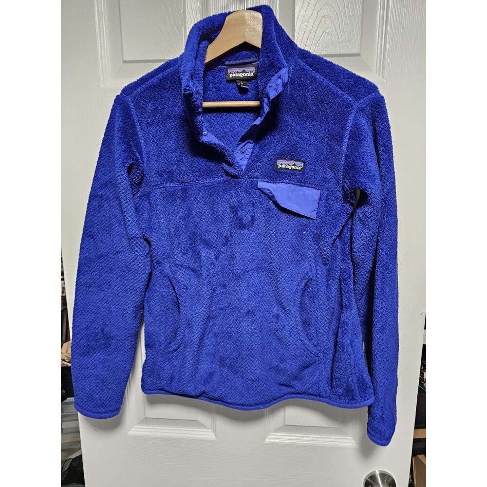 Patagonia Re Tool Snap T Pullover Fleece Sweater Jacket Womens Blue Sz S